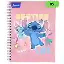 Primavera Cuaderno Grande Argollado Pasta Dura, Stitch 05