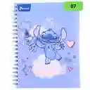 Primavera Cuaderno Grande Argollado Pasta Dura, Stitch 07