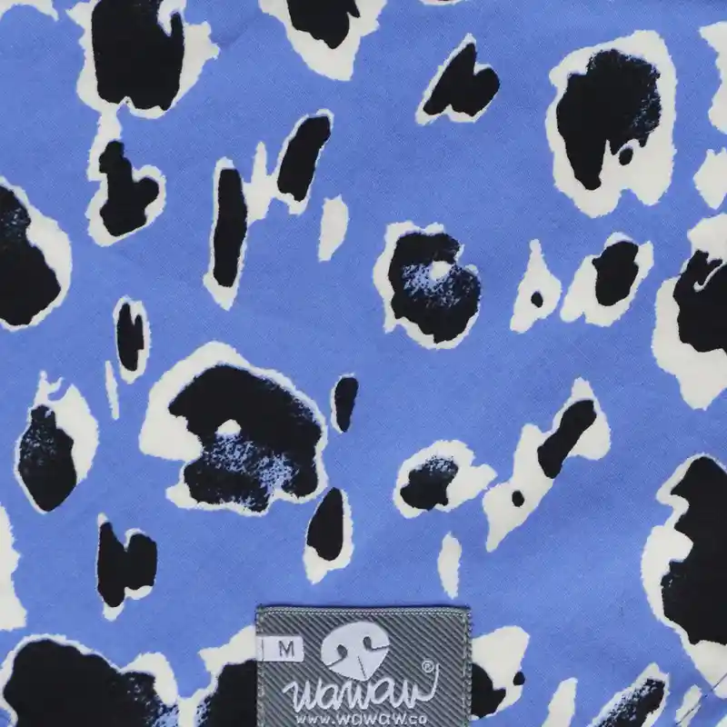 Pañoleta M Azul Manchas Negro Y Blanco