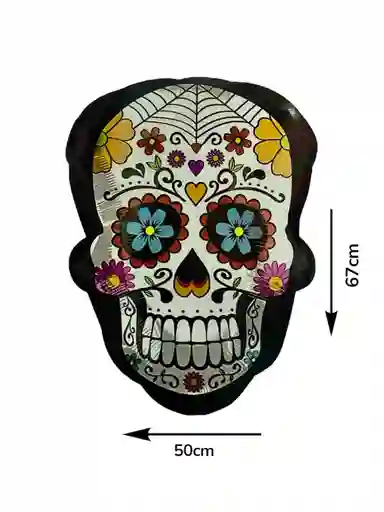 Globo Metalizado Mexicano Catrina Medidas 67 X 50 Cm