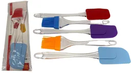 Kit 1 Pincel Brocha De Silicona 1 Espátula Miserable Utensilios