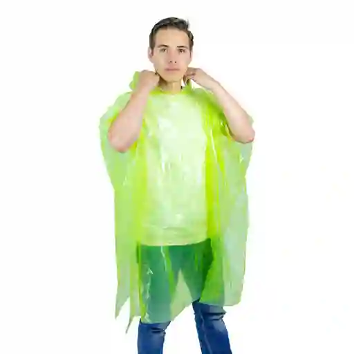 Impermeable Capa Tipo Poncho - Color Amarillo