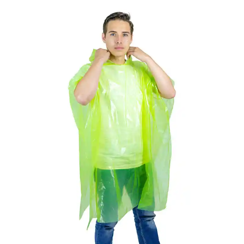 Impermeable Capa Tipo Poncho - Color Amarillo