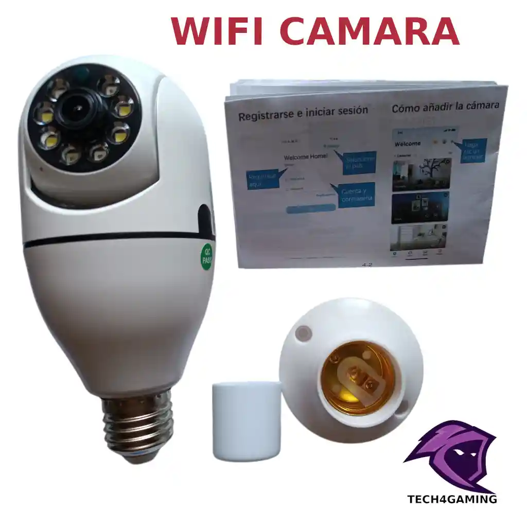 Camara De Seguridad Wifi Tipo Bombilla: ¡protege Tu Hogar Sin Esfuerzo!