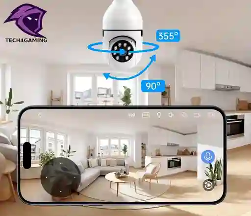 Camara De Seguridad Wifi Tipo Bombilla: ¡protege Tu Hogar Sin Esfuerzo!