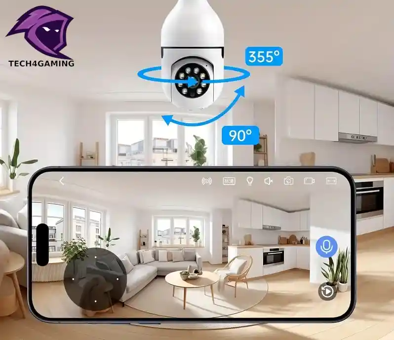 Camara De Seguridad Wifi Tipo Bombilla: ¡protege Tu Hogar Sin Esfuerzo!