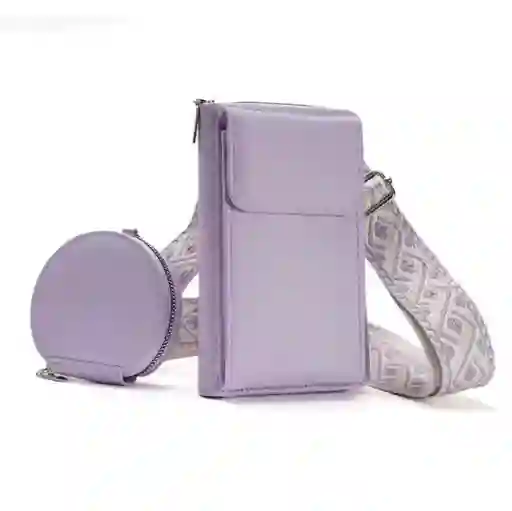 Bolso Portacelular Correa Tejida 1 Bolsillo Con Monedero