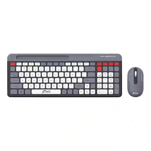 Combo De Teclado Y Mouse Inalámbrico - Teclas Suaves Con Holder Para Cel - Ctmijr-012