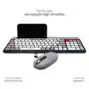 Combo De Teclado Y Mouse Inalámbrico - Teclas Suaves Con Holder Para Cel - Ctmijr-012