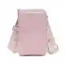 Bolso Portacelular Correa Tejida 1 Bolsillo Con Monedero 	rosa