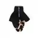 Saco M (te) Cuello Alto Cremallera Bisonte Camel Manchas Negras Con Corte Negro