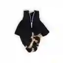 Saco M (te) Cuello Alto Cremallera Bisonte Camel Manchas Negras Con Corte Negro