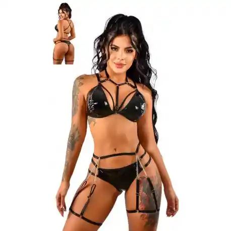 Conjunto Leather Desire – Conjunto De Poder Y Provocación