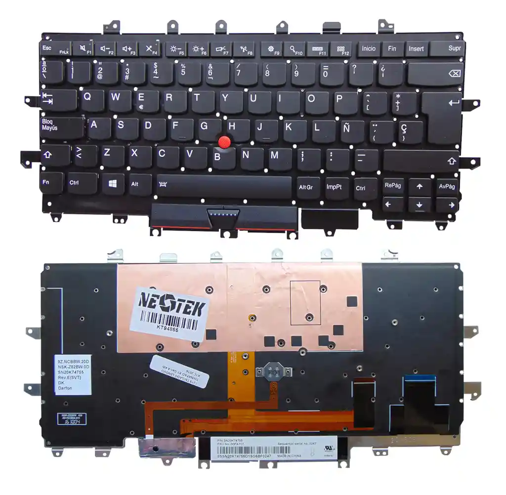 Teclado Lenovo Thinkpad X1 Gen 4 4th X1c 2016
