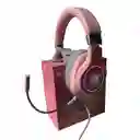 Audifonos Diadema Gamer Onikuma K15 Rosados Con Luz Rgb Led