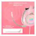 Audifonos Diadema Gamer Onikuma K15 + Base Soporte Rosa