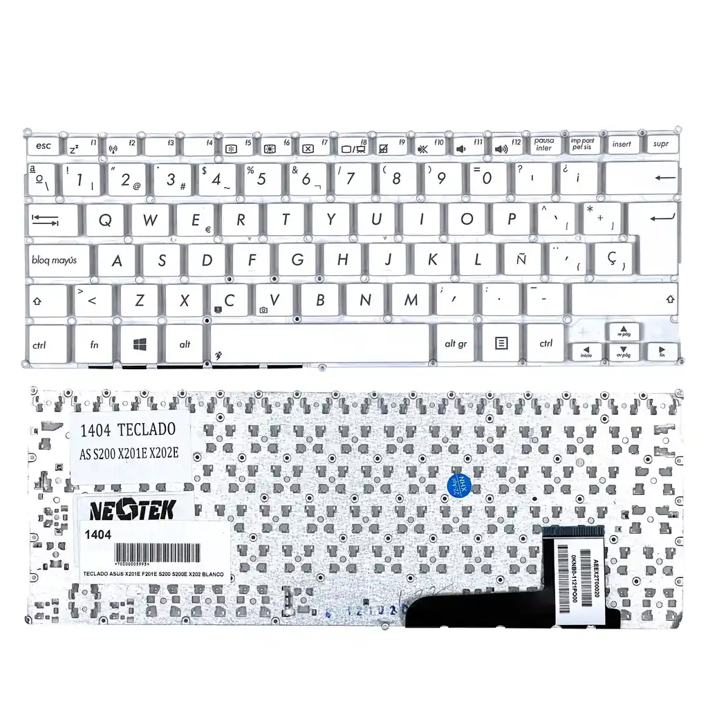 Teclado Asus X201e F201e S200 S200e X202 Blanco