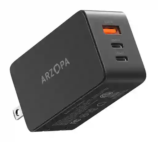 Cargador Rápido Arzopa Gan 65w Usb C - Eficiente Y Portátil