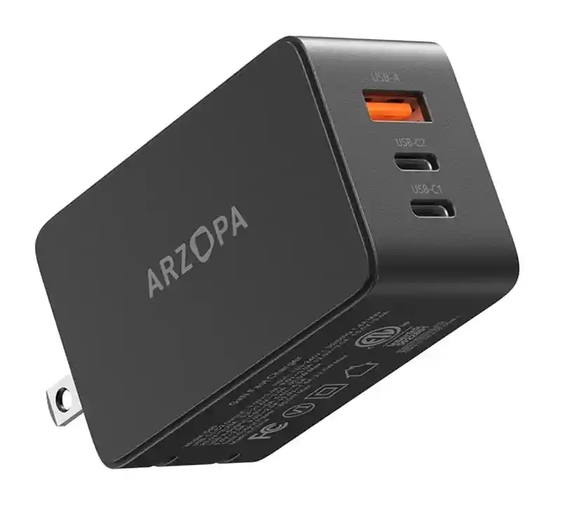 Cargador Rápido Arzopa Gan 65w Usb C - Eficiente Y Portátil