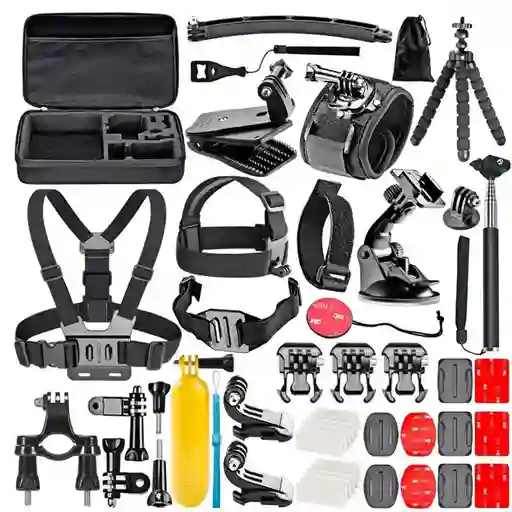 Accesorios Gopro 50pzs Premium Maletin Tripode 44 Go Pro
