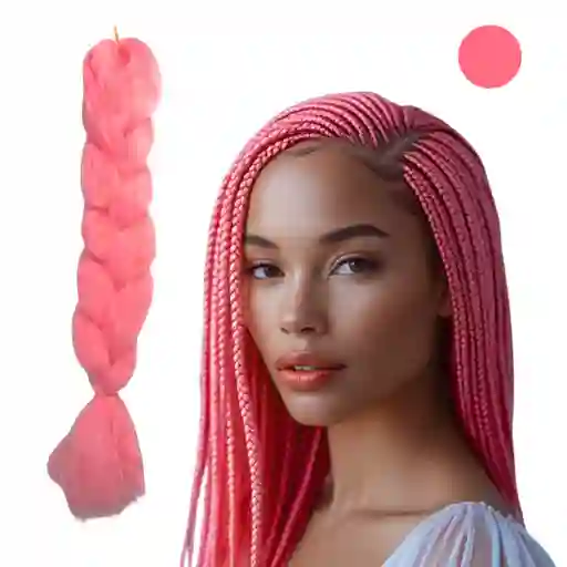 Kanekalon Trenzas Color Rosa Chicle