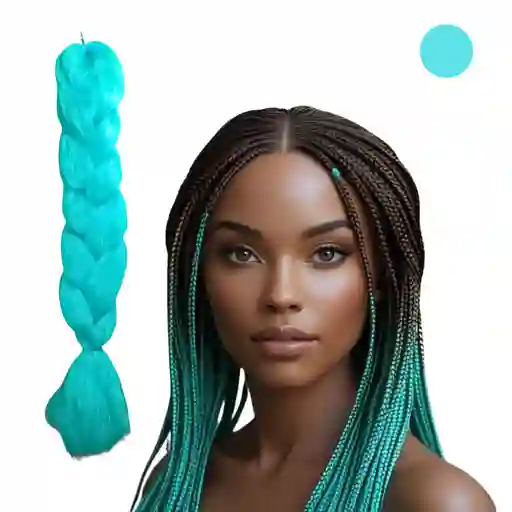 Kanekanol Trenzas Color Azul Turquesa Aguamarina