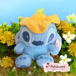 Peluche Stitch Con Gorro De Flor