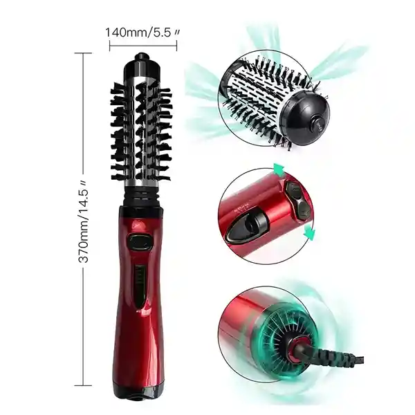 Cepillo Secador De Pelo Giratorio 1100w New Turbo