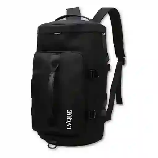 Morral Maleta Maletin Bolso Viaje Deportivo Grande Vertical Negro