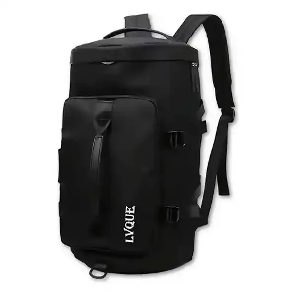 Morral Maleta Maletin Bolso Viaje Deportivo Grande Vertical Negro