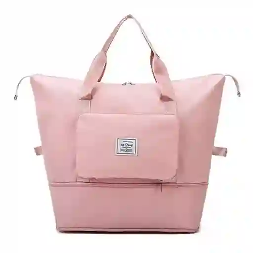 Bolso De Viaje Plegable Expandible Repelente Al Agua Seca Rosada