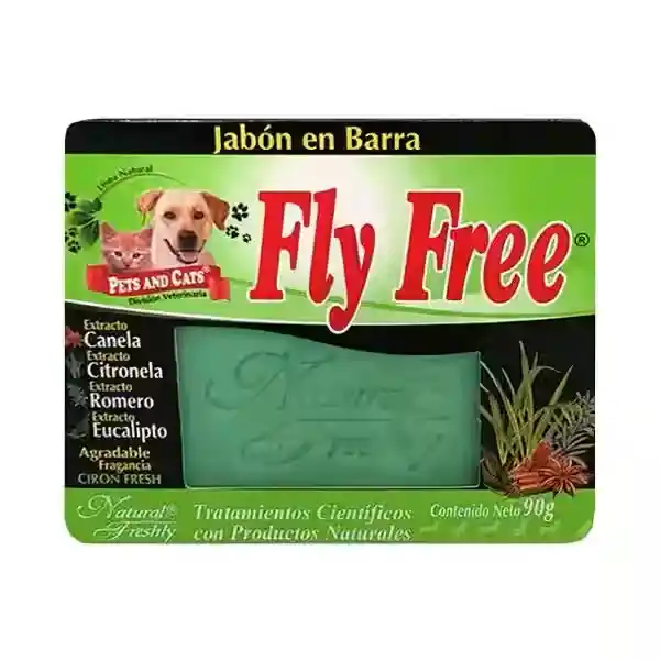 Jabon Fly Free X 90 Gr Antipulgas Natural