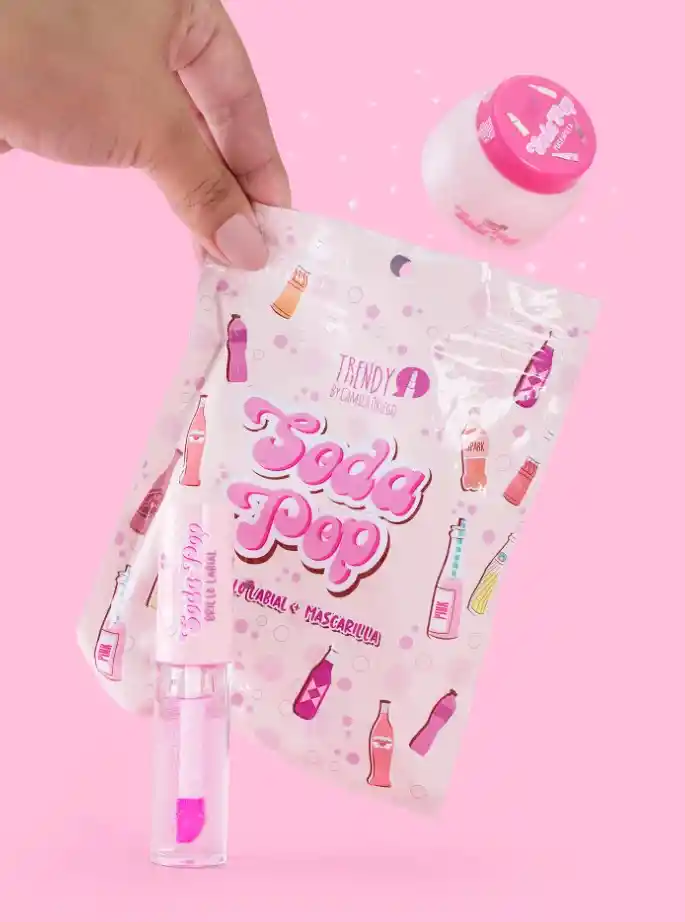 Kit De Labios Soda Pop Brillo Y Mascarilla De Trendy