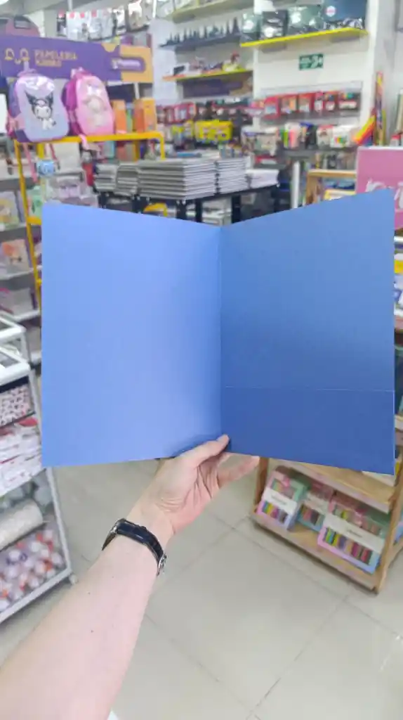 Carpeta Con Bolsillo Azul Tamaño Carta