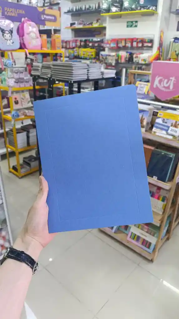 Carpeta Con Bolsillo Azul Tamaño Carta