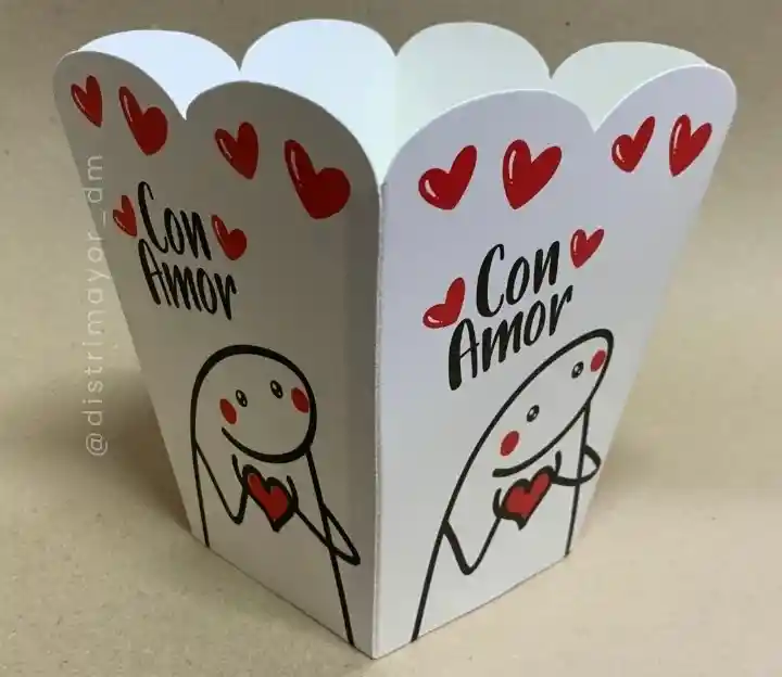 Caja Crispetera Amor Y Amistad