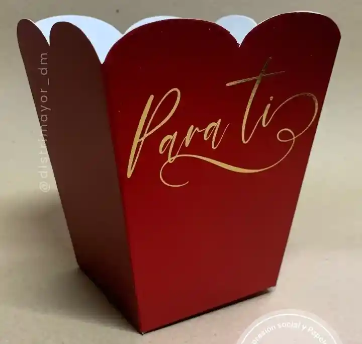 Caja Crispetera Amor Y Amistad