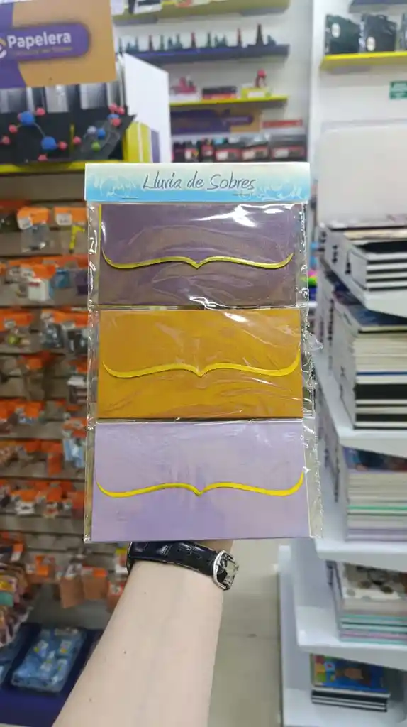 Sobres Lluvia Colores Vivos X12