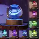 Lampara De Esfera De Cristal En 3d Planeta Saturno