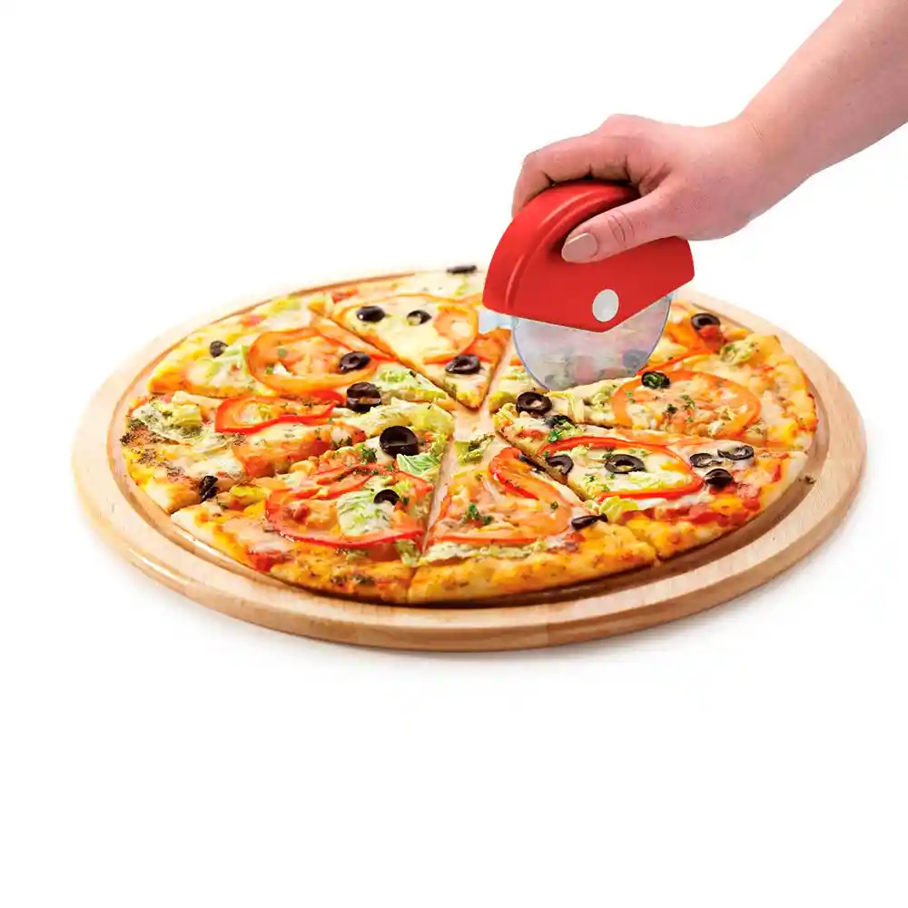 Cortador Joie Pizza 12x12cm Rojo Acero Inoxidable
