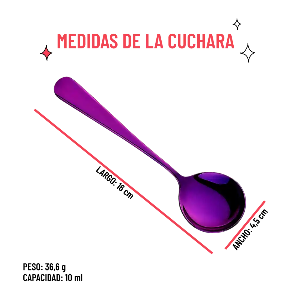 Cuchara De Catación Acero Inoxidable Púrpura
