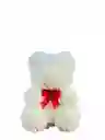 Oso Blanco Grande En Flores Eternas