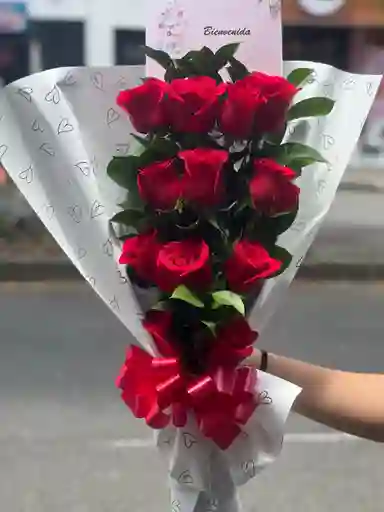 Arreglo Manual De 12 Rosas