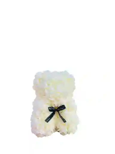 Oso Blanco Pequeño De Flores Eternas