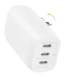 Cargador Belkin Usb C 67w 3 Puertos Para Iphone Y Galaxy