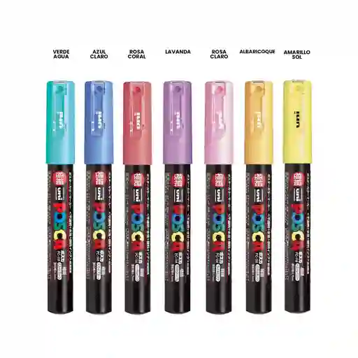 Marcadores Posca Extra Media Pastel Pc1m X 7