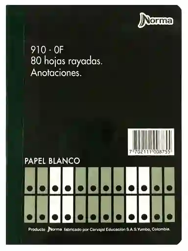 Cuaderno Anotaciones 910 - Of