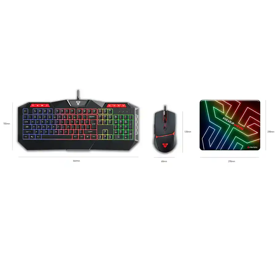 Combo Gamer Tecladomousepadmouse Fantech P31 Rgb