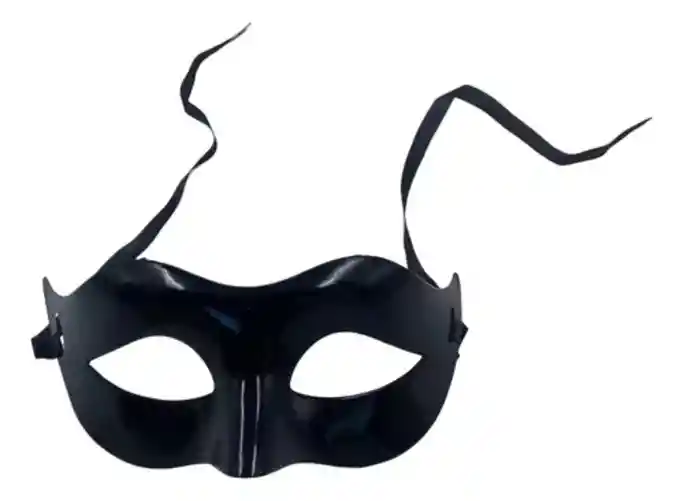 Antifaz Negro Sencilo 20cm Fiesta Halloween Unisex Ballet (unidad)