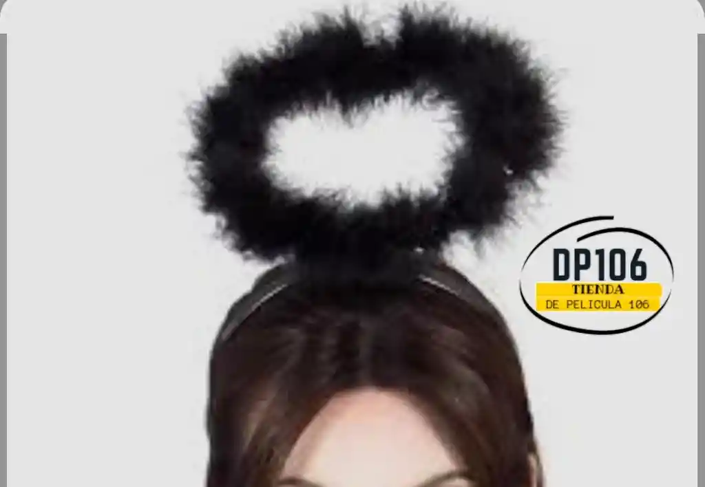 Diadema Angel Negro Halloween